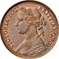 NGC MS 61 BN Victoria (1837-1901), Farthing 1878,