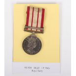 Elizabeth II Naval General Service medal for the 1956 Suez Crisis.