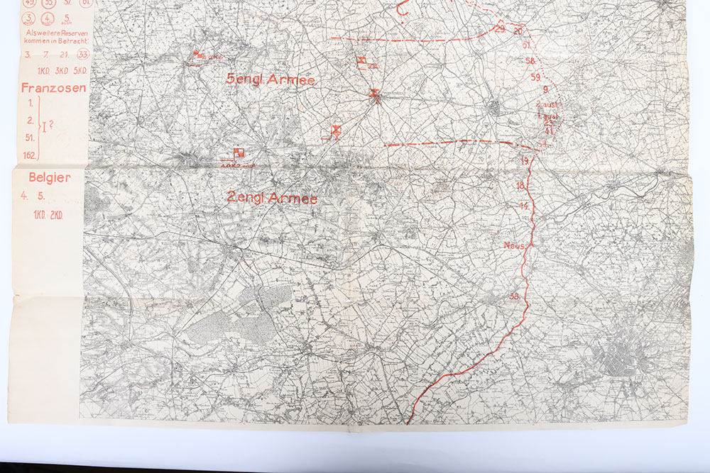 WW1 German 1917 Map of Belgium - Image 4 of 4