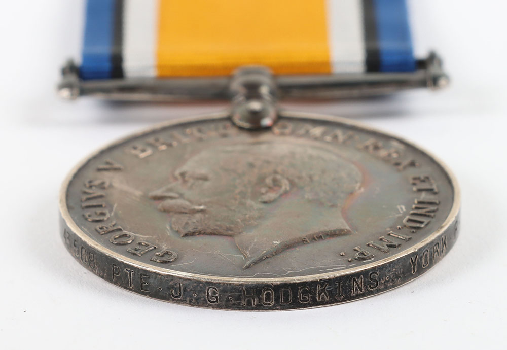 WW1 British Sole Entitlement British War Medal Yorkshire Regiment - Image 2 of 3