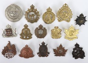 Collection of Canadian cap badges