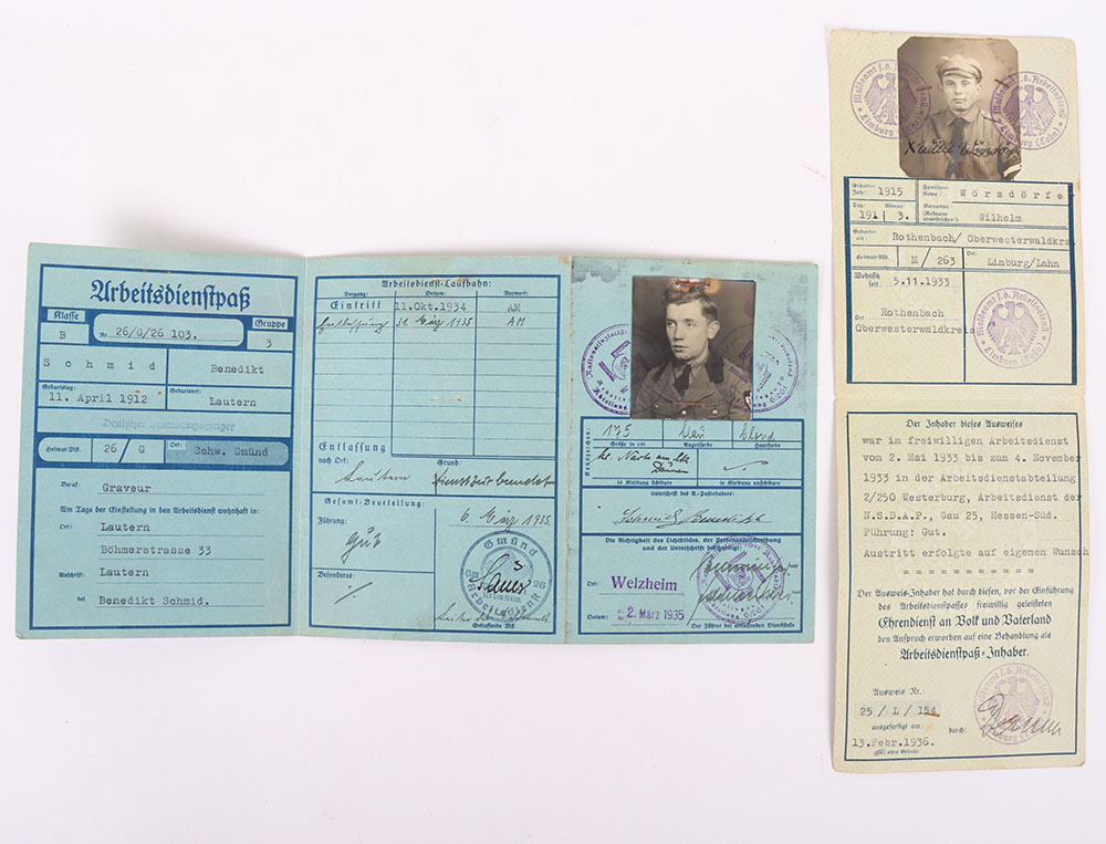 Third Reich German RAD Labour Service Identity Cards - Image 5 of 5