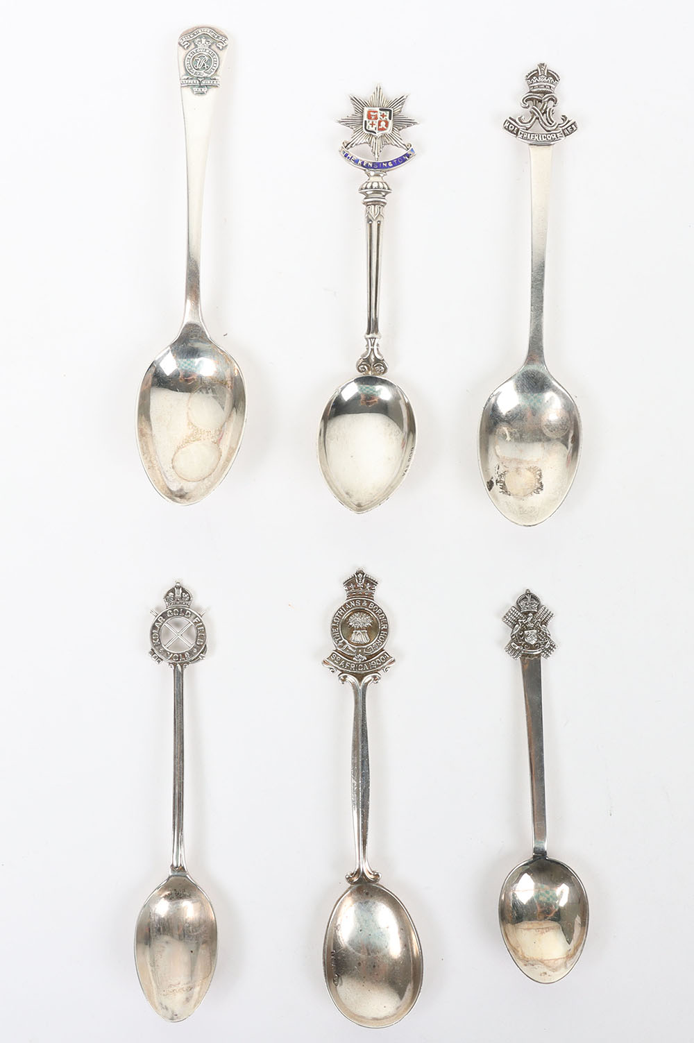 Hallmarked  Silver Regimental Spoons