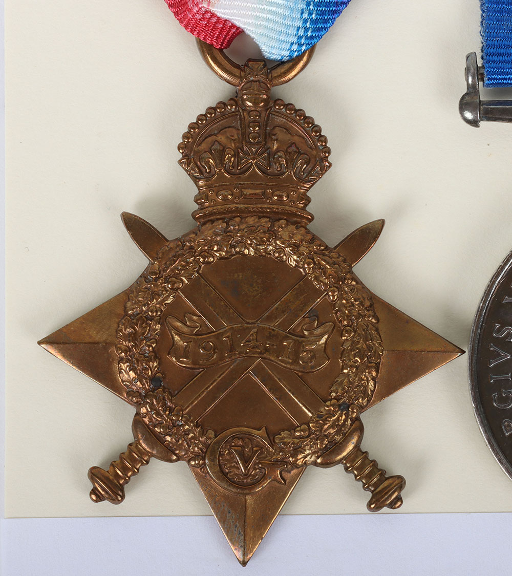 A Great War 1914-15 Star trio of medals to a Bombardier in the Royal Field Artillery - Image 2 of 5