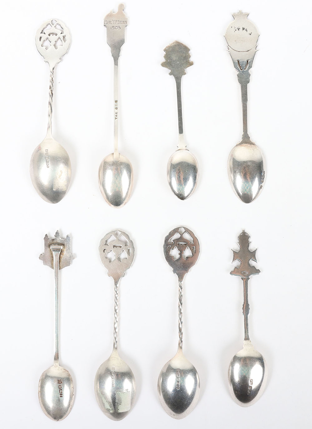 Hallmarked  Silver Regimental Spoons - Image 4 of 6