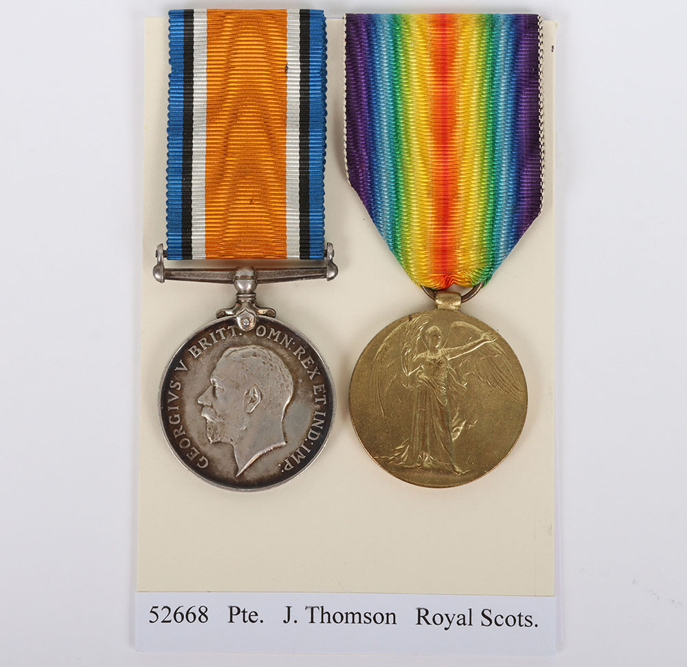 A Great War pair of medals to the Royal Scots