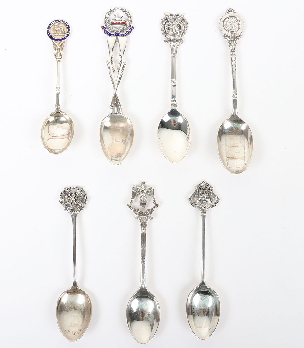 Hallmarked Silver Regimental Spoons