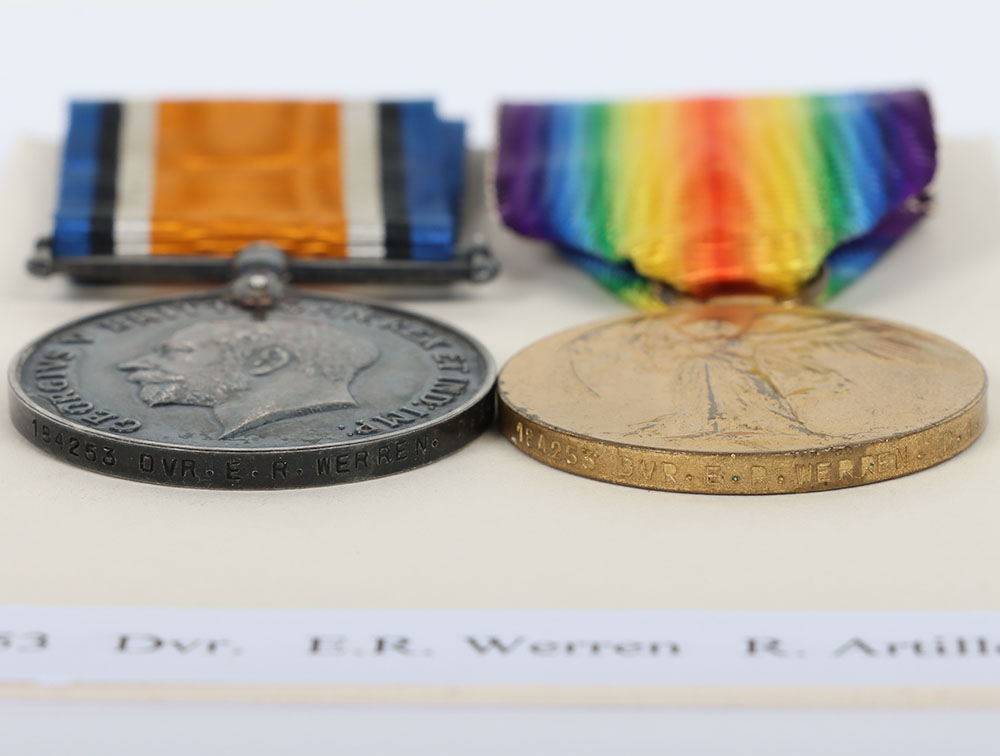 A pair of Great War medals for service in the Royal Field Artillery, - Bild 4 aus 4