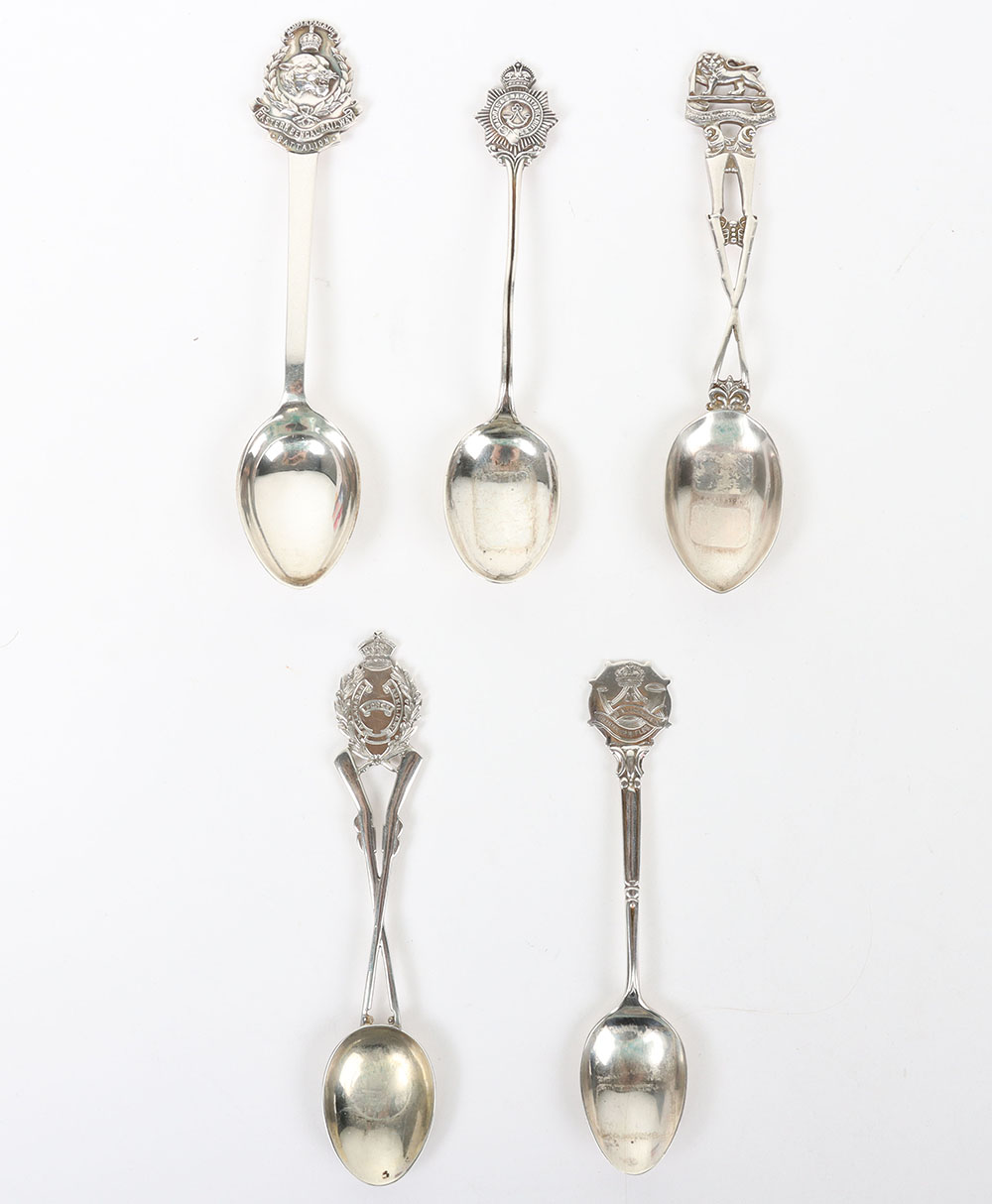 Hallmarked  Silver Regimental Spoons