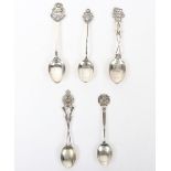 Hallmarked  Silver Regimental Spoons