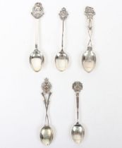 Hallmarked Silver Regimental Spoons