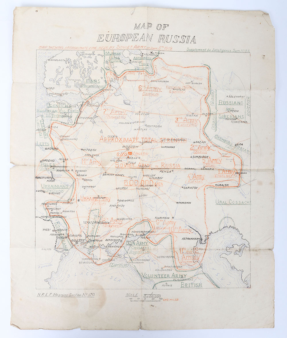 1919 Map of European Russia
