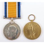 WW1 British Medal Pair Notts & Derby Regiment