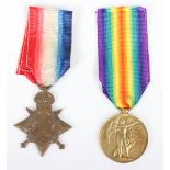 A pair of Great War medals to the Army Service Corps