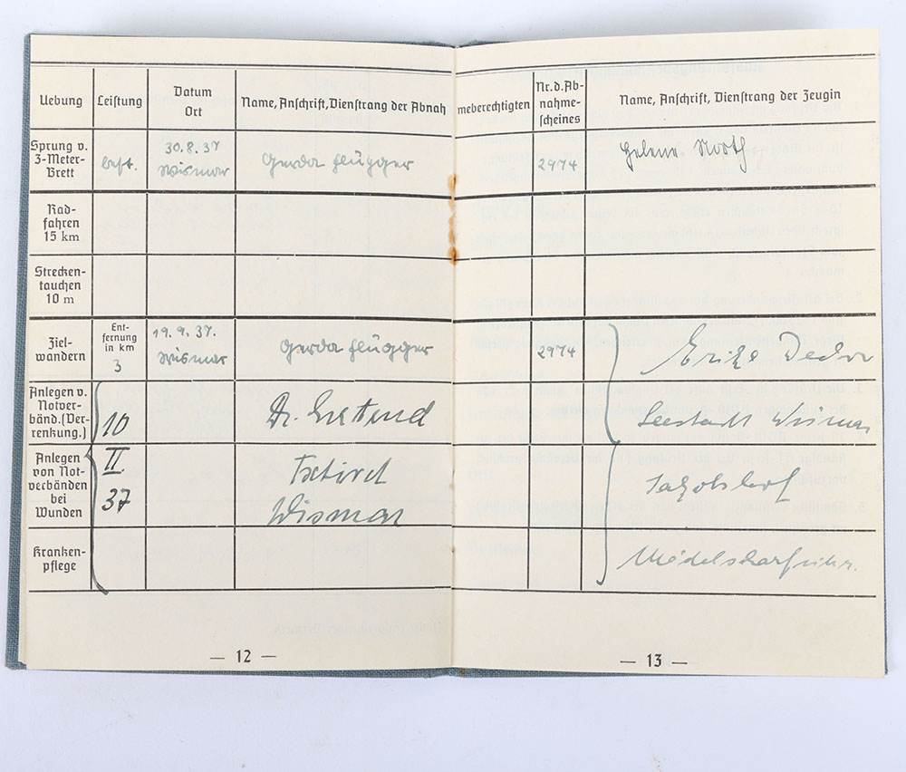 Third Reich German BDM Achievement Record Book: - Image 8 of 9