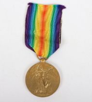 A Great War Battle of the Somme killed in action Victory medal to the 1/8th Middlesex Regiment