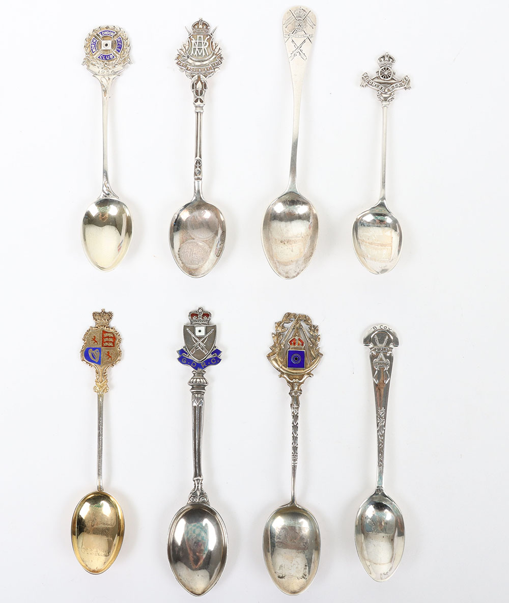 Hallmarked  Silver Regimental Spoons