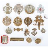 Assortment of Military badges & buttons