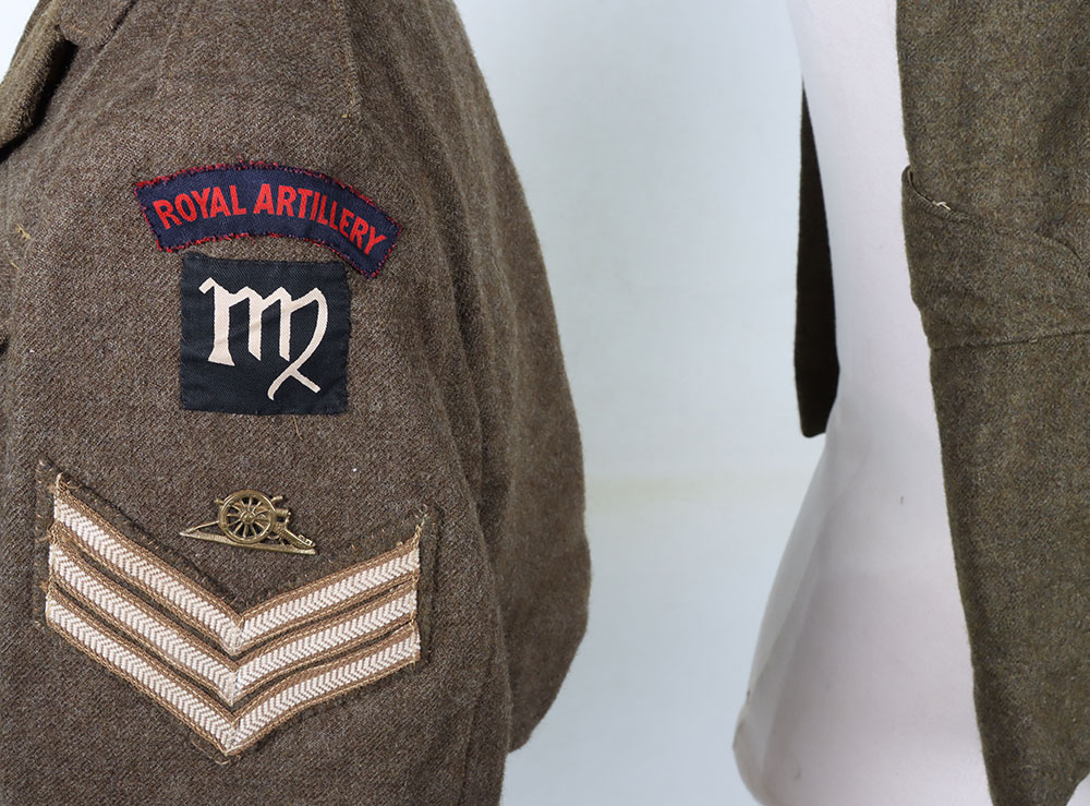 WW2 RA Battle Dress Blouse and Trousers - Image 3 of 6