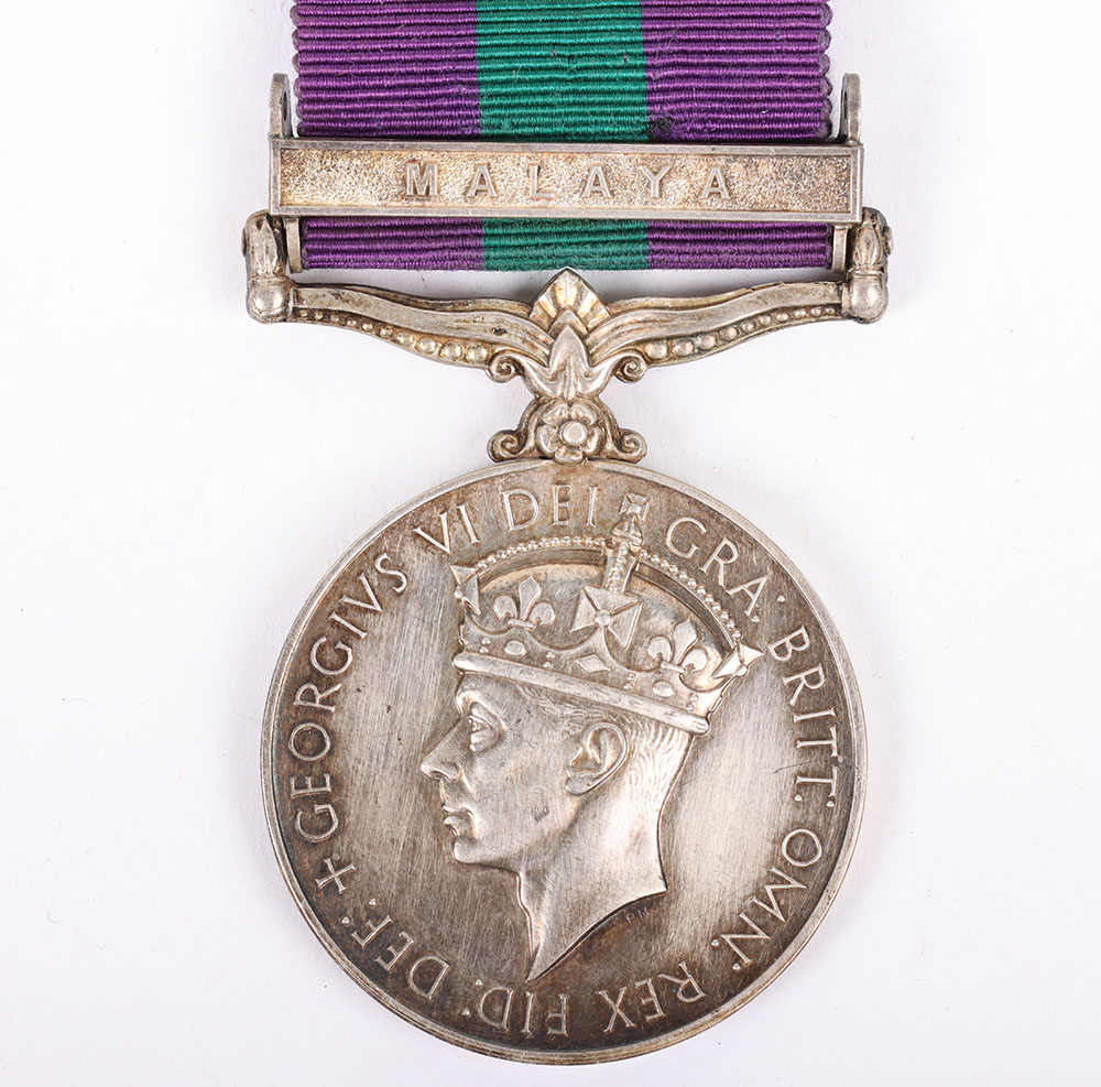 British George VI General Service Medal for the Malayan conflict to the Royal West Kent Regiment - Bild 2 aus 5