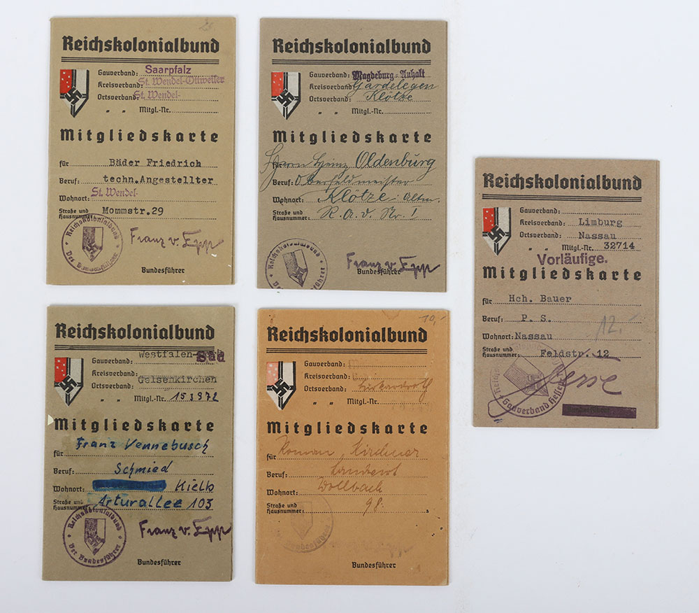 German Third Reich Reichskolonialbund Cards - Image 2 of 3