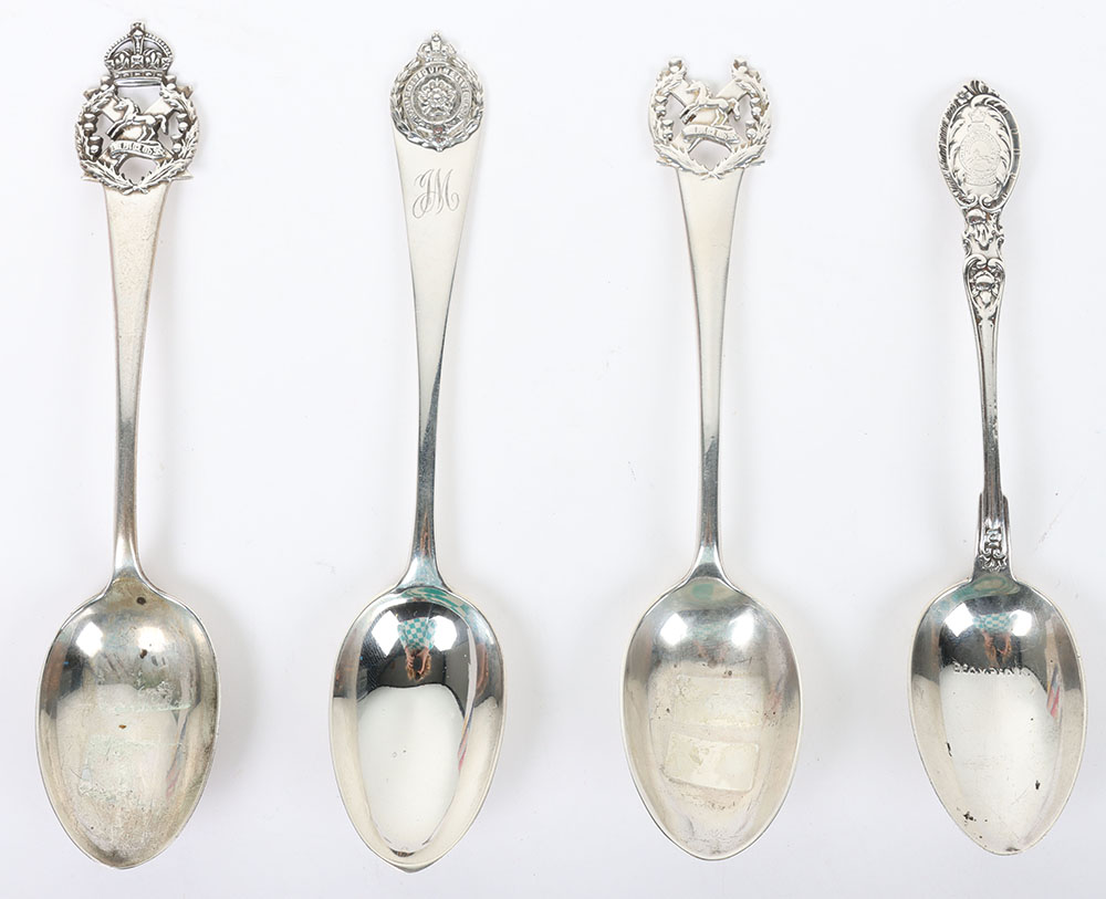 Hallmarked  Silver Regimental Spoons - Image 2 of 6