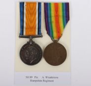 A Great War pair of medals to the Hampshire Regiment