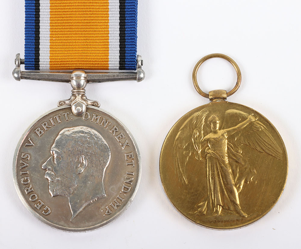 WW1 British Medal Pair Northamptonshire Regiment