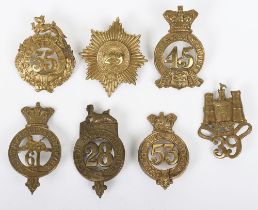 Grouping of 7 x Victorian Glengarry badges