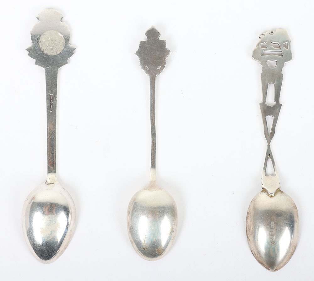 Hallmarked  Silver Regimental Spoons - Bild 5 aus 6