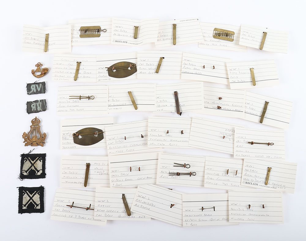 Large good selection of British Military & Australian Cap, Collars, shoulder tiles & woven formation - Image 2 of 2