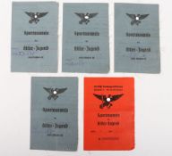 Third Reich German Hitler Youth HJ Sports Identity Cards