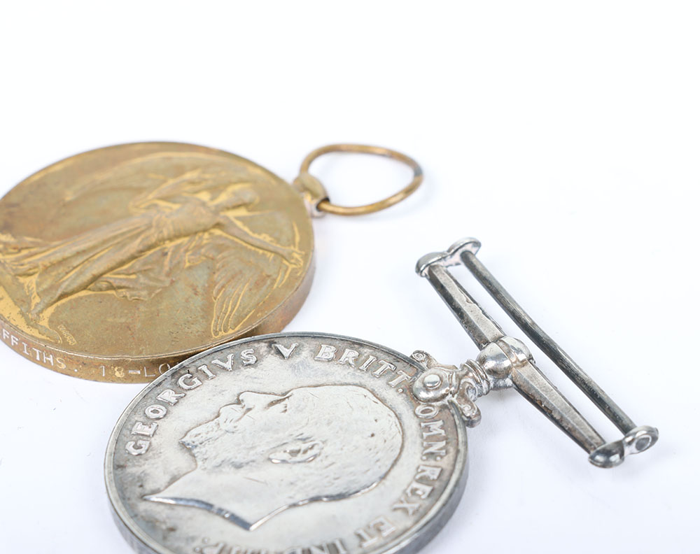 A pair of medals to recipient in the London Irish Rifles who was killed in action during the German  - Image 4 of 5