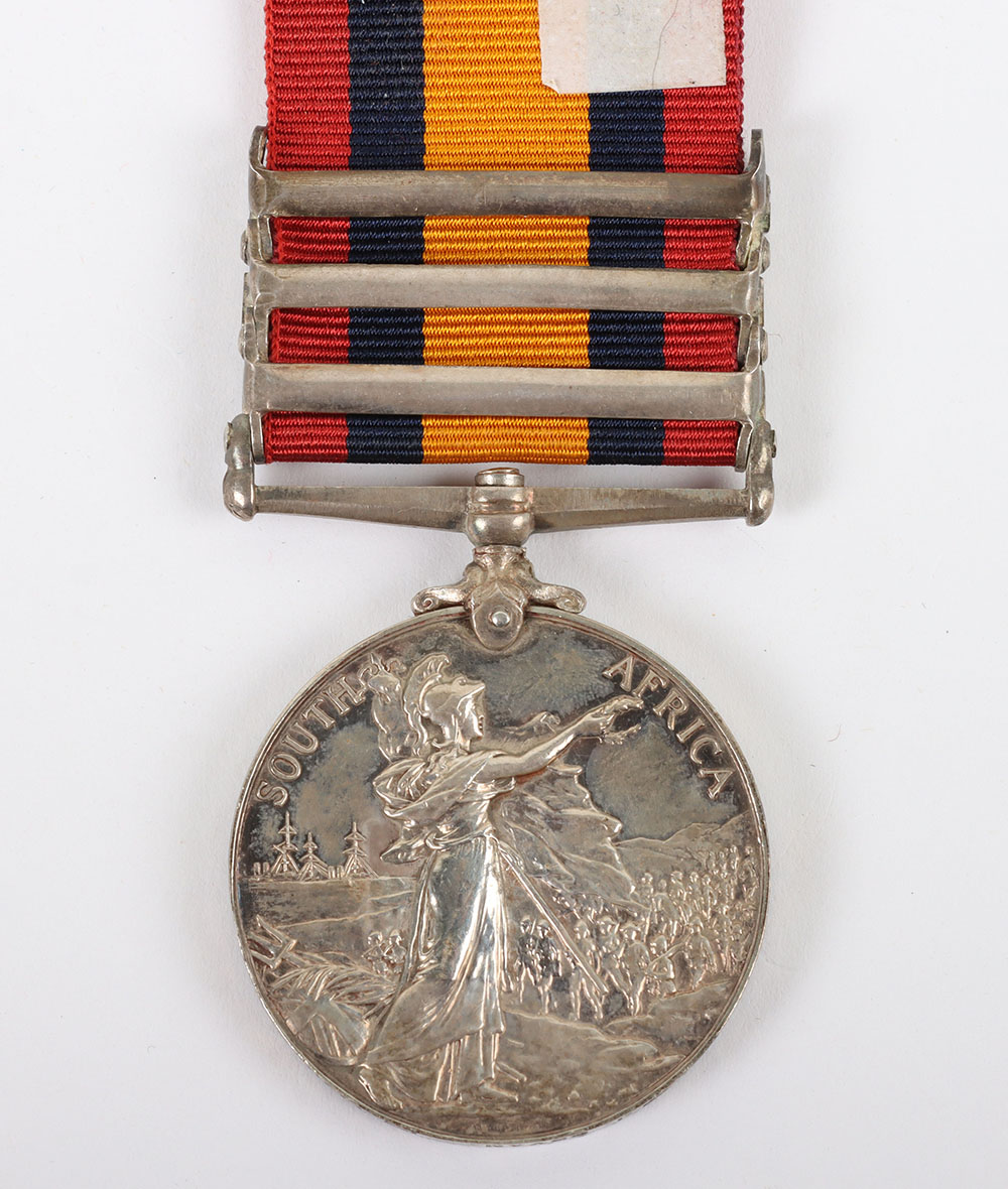 An interesting 3-clasp Queens South Africa medal to a recipient in the Leinster Regiment who was sen - Bild 5 aus 6