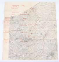 WW1 German 1917 Map of Belgium