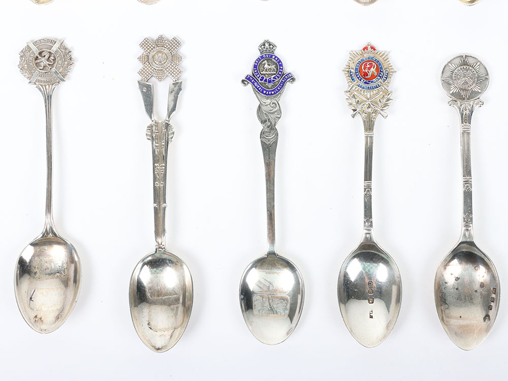 Hallmarked  Silver Regimental Spoons - Image 3 of 6