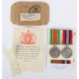 A Second World War pair of medals attributed to a Royal Air Force Squadron Leader