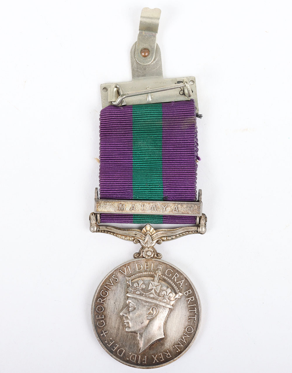 British George VI General Service Medal for the Malayan conflict to the Royal West Kent Regiment