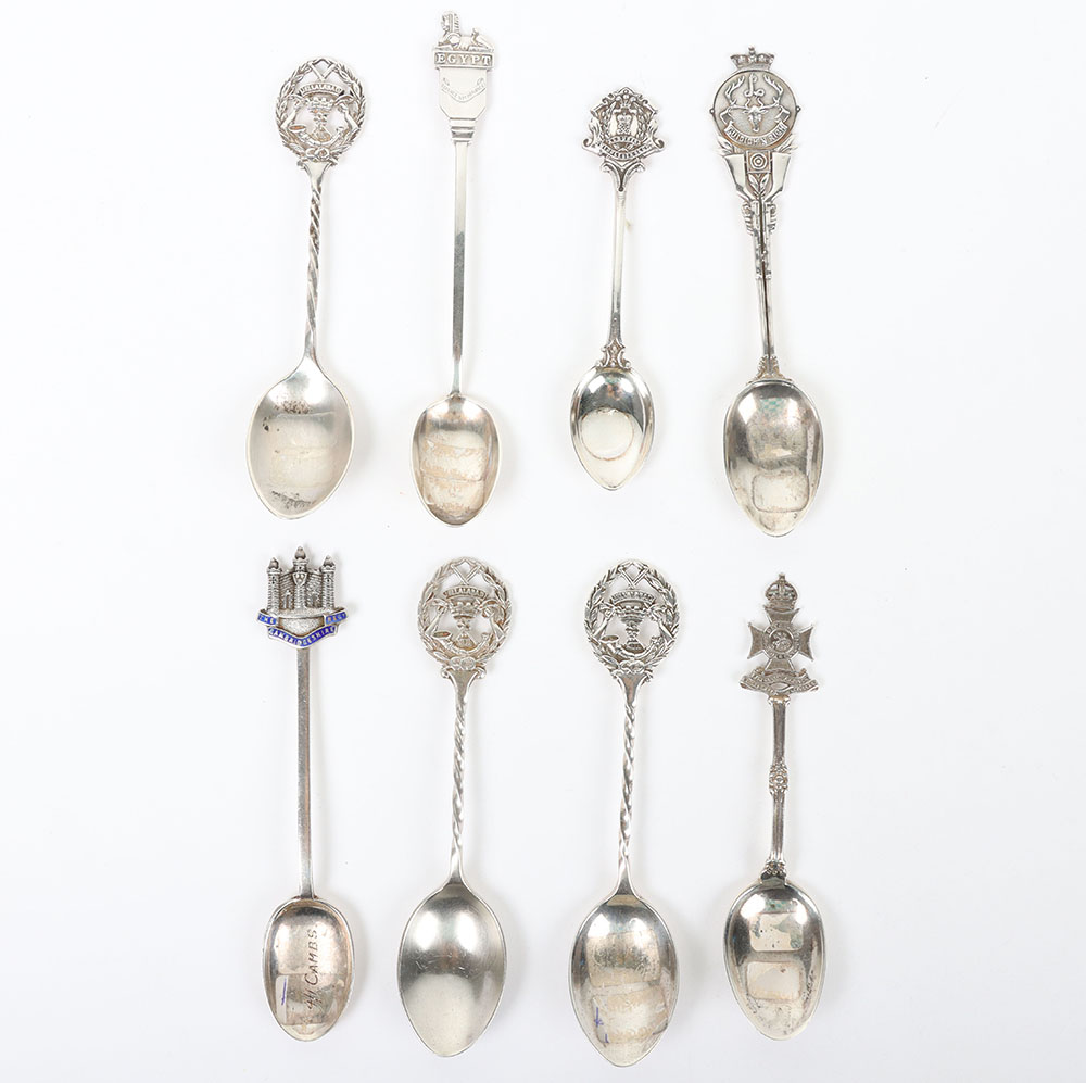 Hallmarked  Silver Regimental Spoons