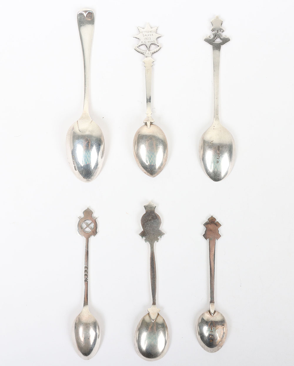 Hallmarked  Silver Regimental Spoons - Bild 4 aus 6