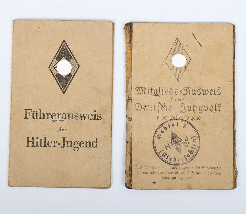 Third Reich German Hitler Youth HJ ID Cards