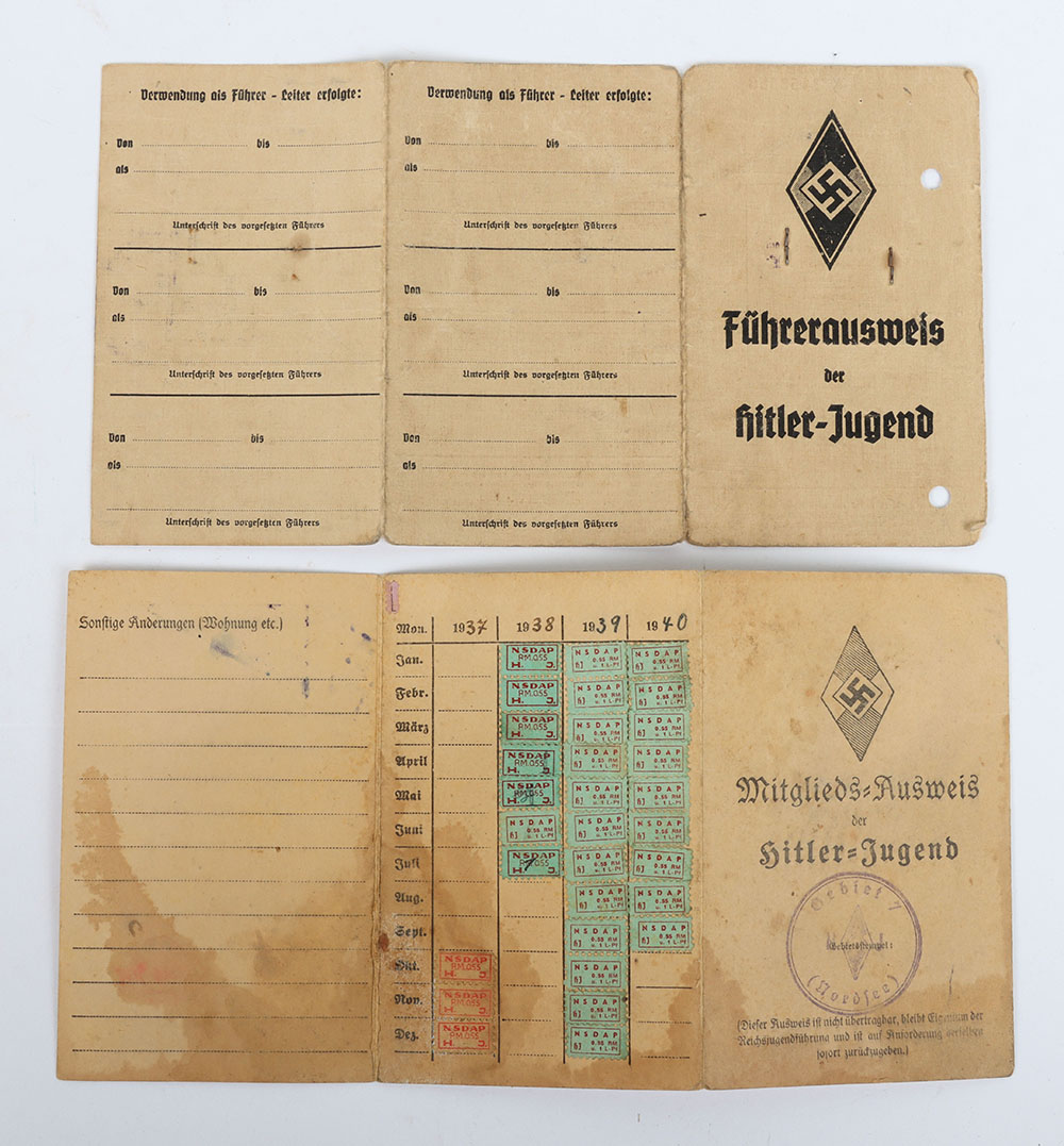 Third Reich German Hitler Youth ID Cards - Bild 4 aus 4