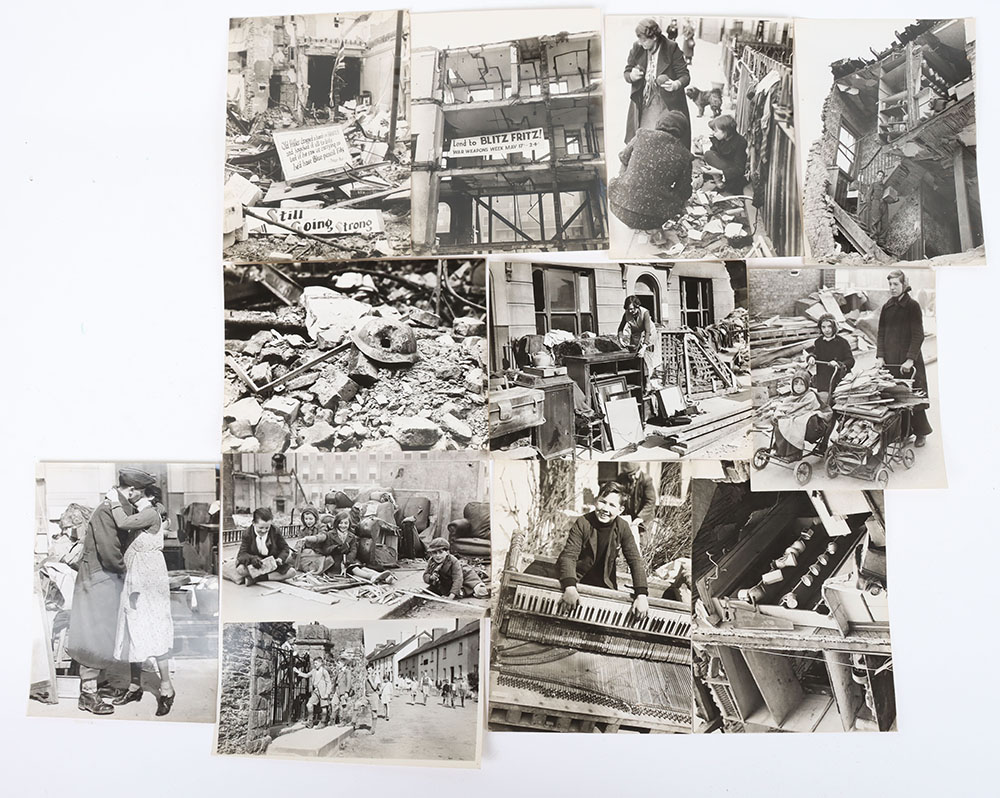 Small Grouping of WW2 Home Front Blitz Press Photographs