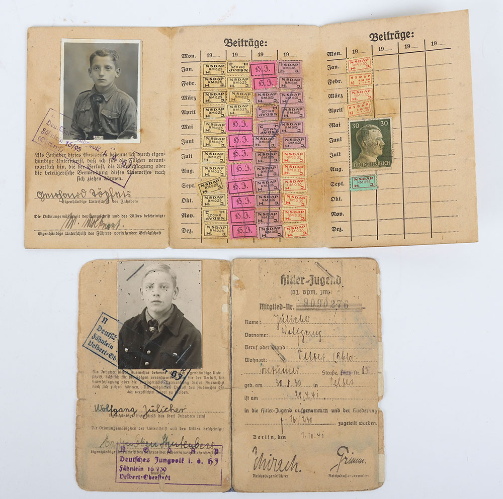 Third Reich German Hitler Youth HJ ID Cards - Image 3 of 4