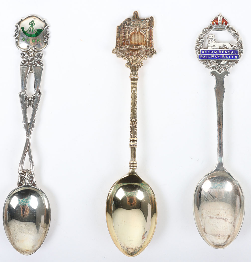 Hallmarked  Silver Regimental Spoons - Bild 3 aus 6