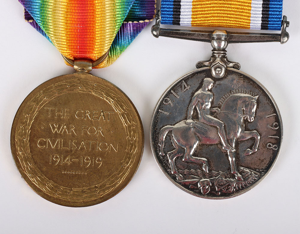 A Great War pair of medals to a Driver in the Royal Field Artillery who was discharged due to illnes - Image 3 of 4