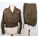 WW2 RA Battle Dress Blouse and Trousers