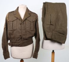 WW2 RA Battle Dress Blouse and Trousers