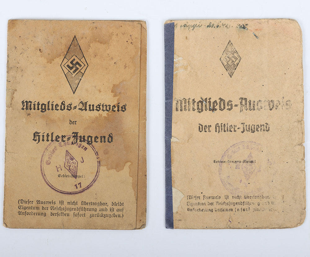 Third Reich German Hitler Youth HJ ID Cards - Image 2 of 4