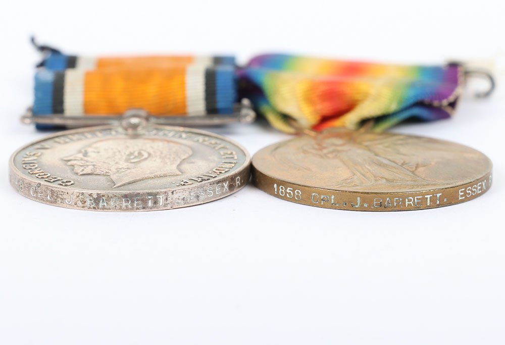 A Great War pair of medals to a Corporal in the Essex Regiment - Image 3 of 3